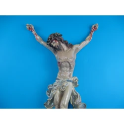 Korpus Pana Jezusa na krzyż z żywicy + napis 70 cm + lakier